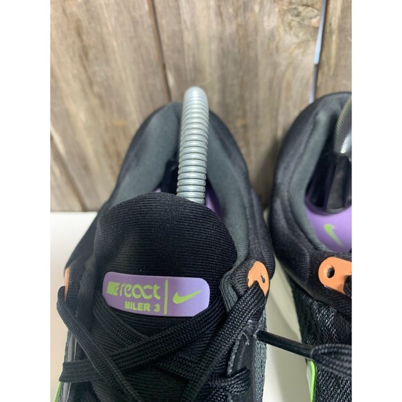 Nike React Miler 3 Anthracite Ghost Green 2022 Athletic Shoe Men's Size 7.5 - Picture 4 of 10